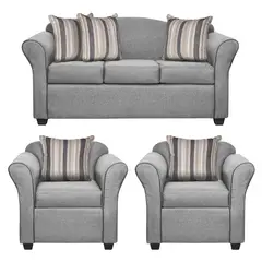 INNOVAMUEBLES - Living 3 cuerpos Ducal 82x79x165 cm Gris Claro