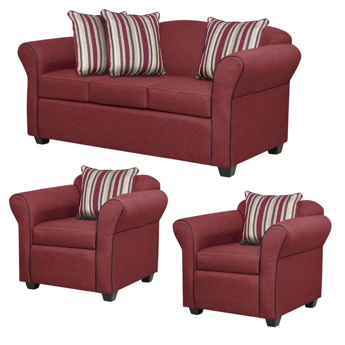 INTERMUEBLES - Living 5 cuerpos Ducal 82x79x165 cm Burdeo