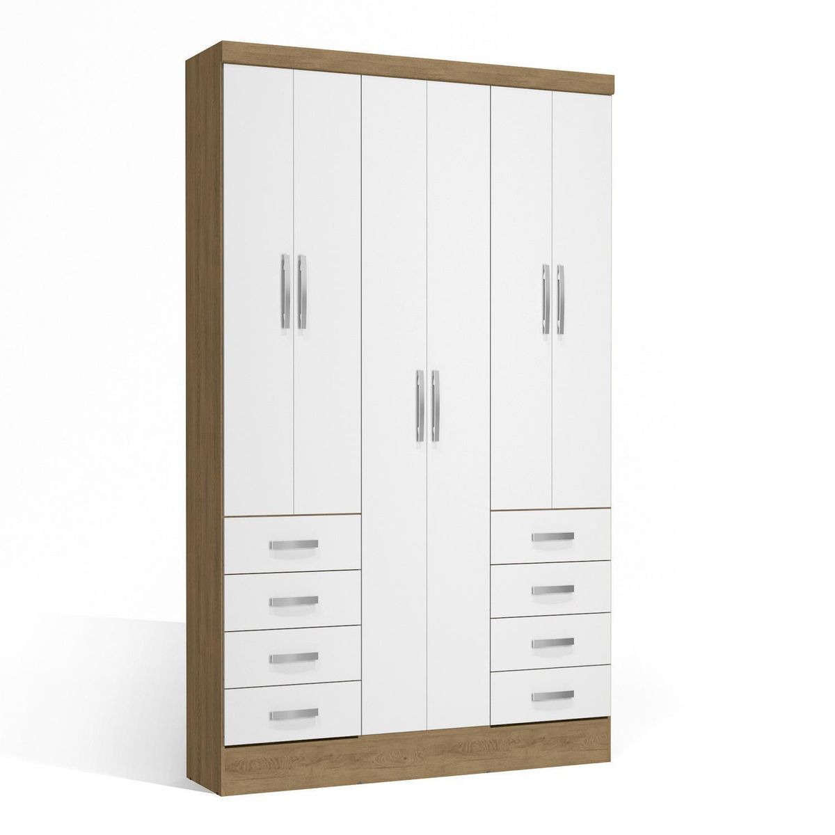 YARDAS - Clóset 6 Puerta(s) 180x202x47 cm Freijo/Blanco