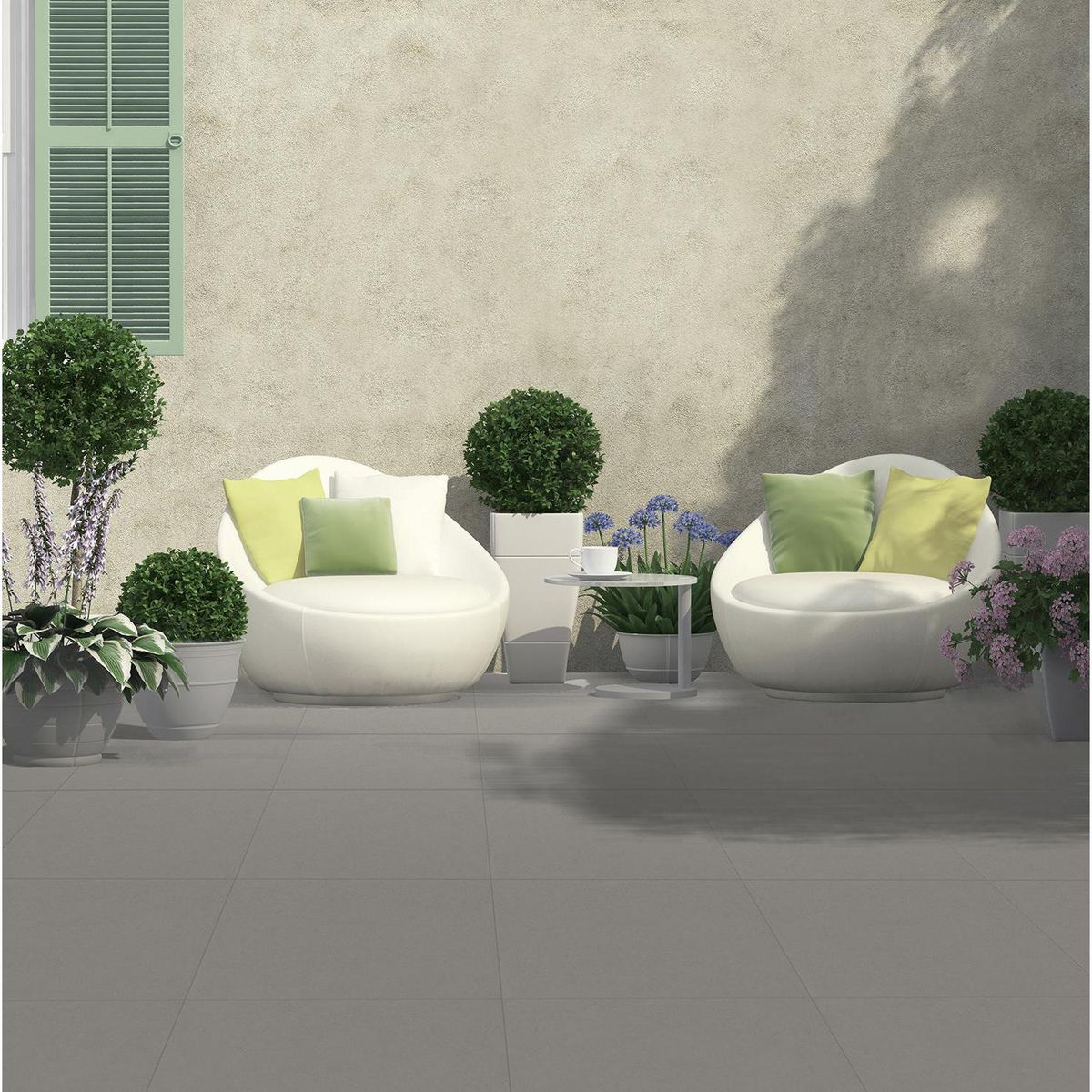 PORCELANITE - Cerámica piso 45x45 urbano gris oscuro 2,08m2