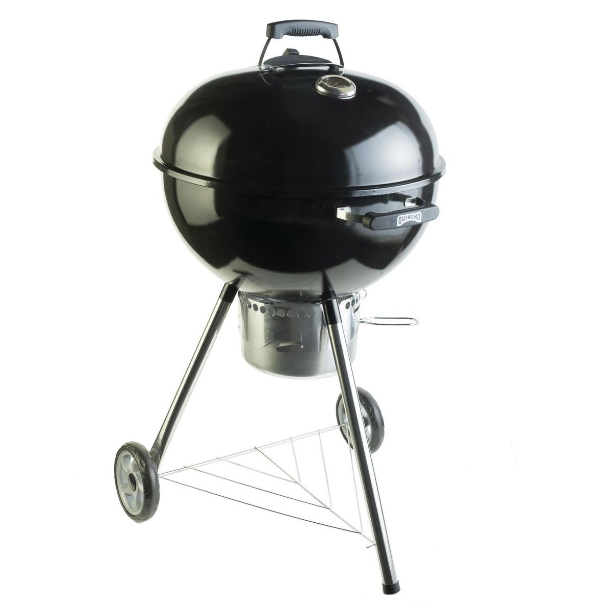 QUINCHO - Parrilla a Carbón 22" con Ruedas/Cenicero y Termómetro Acero