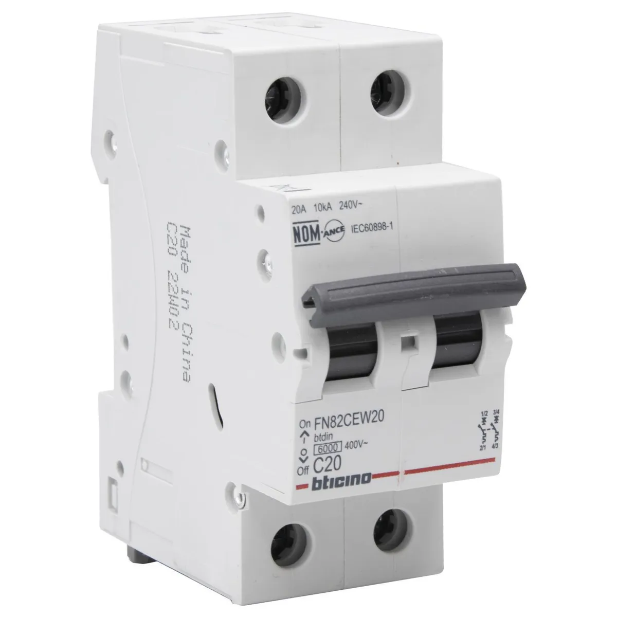 BTICINO - Automatico 2P C20A 230/400V 6000A