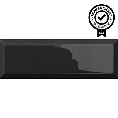 Cermica 10x30 cm BISSEL NEGRO  BRILLO Negro 1.02 m2