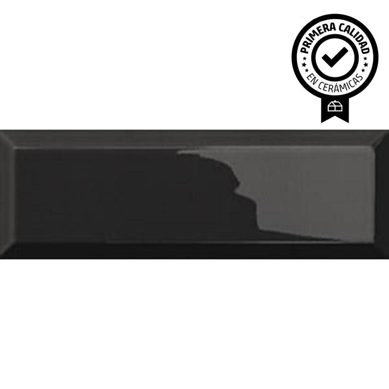ANTIK - Cerámica 10x30 cm BISSEL NEGRO  BRILLO Negro 1.02 m2
