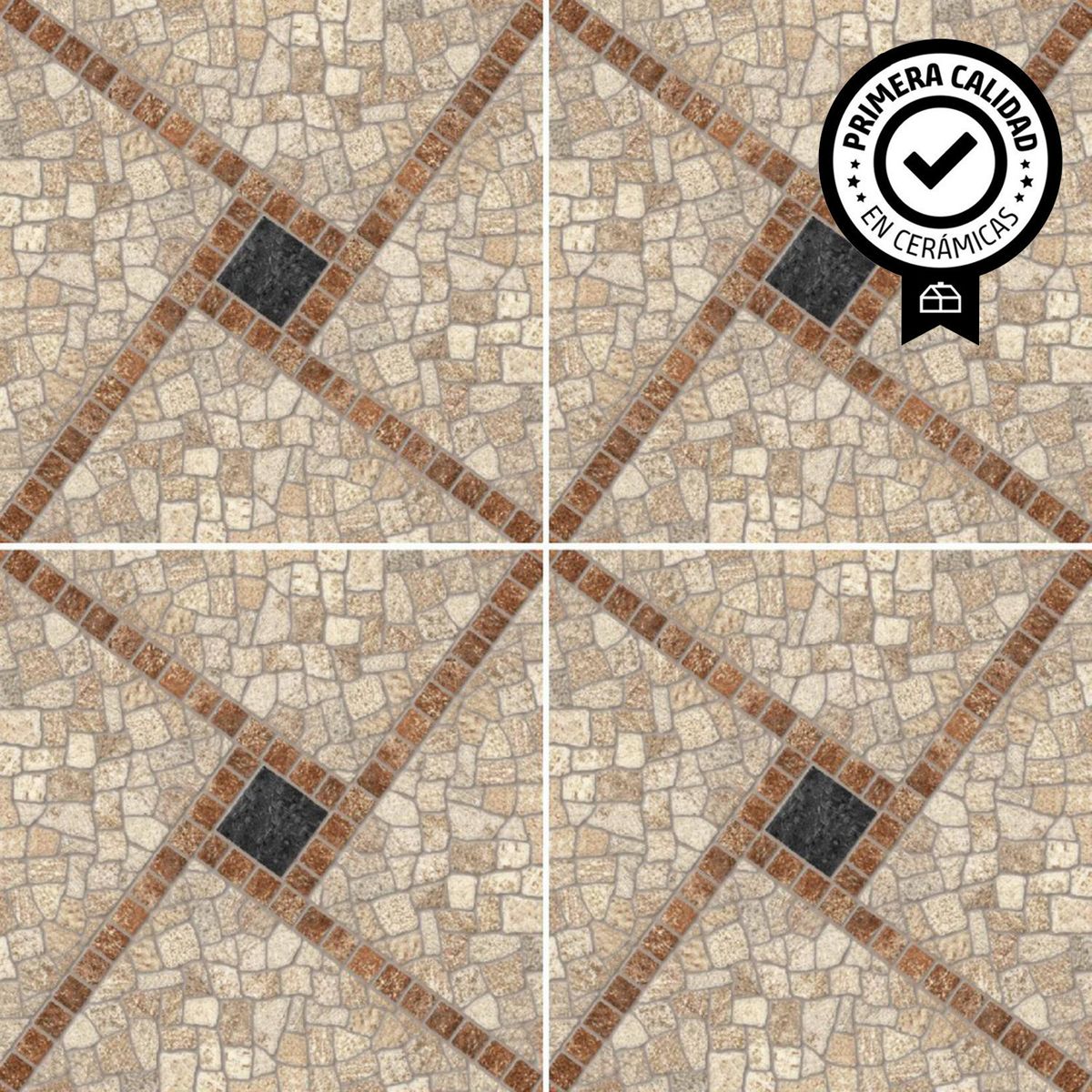 ANTIK - Cerámica 44x44 cm Trento Café 2.5 m2