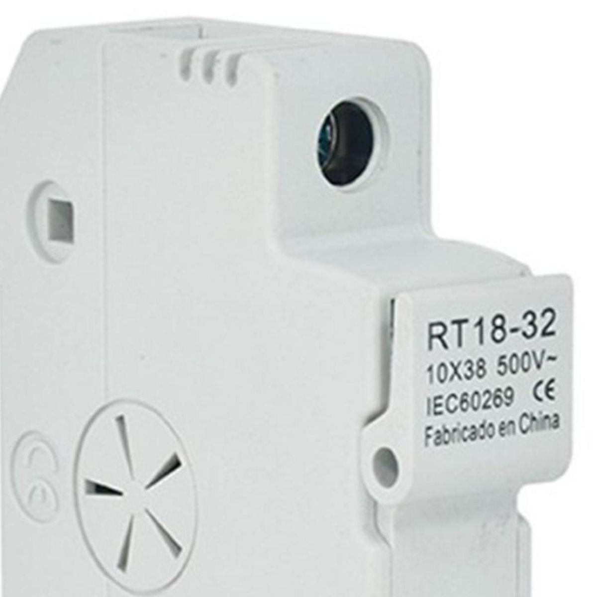 LEXO - Base Para Fusible Riel Din 10X38Mm Protección Eléctrica