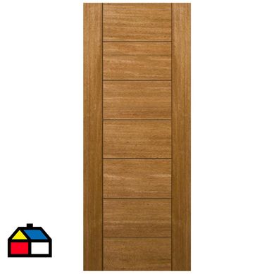 Puerta Interior Madera nativa 80x200 cm Atenas Tornillo Caf