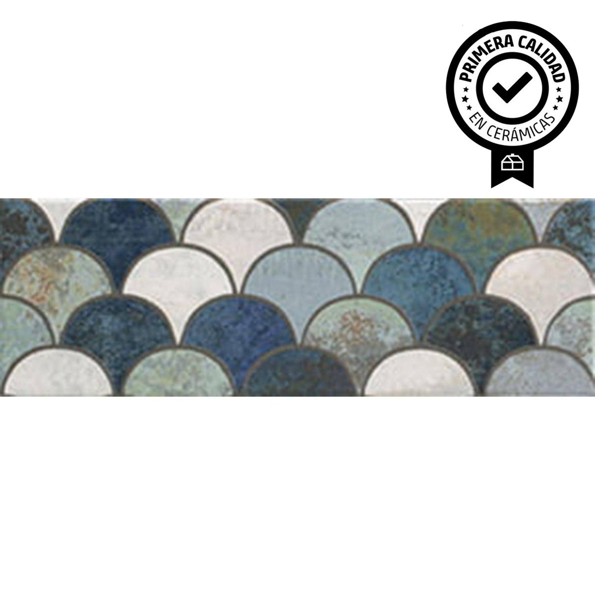 ANTIK - Cerámica 10x30 cm Escama Blue Azul 1.02 m2