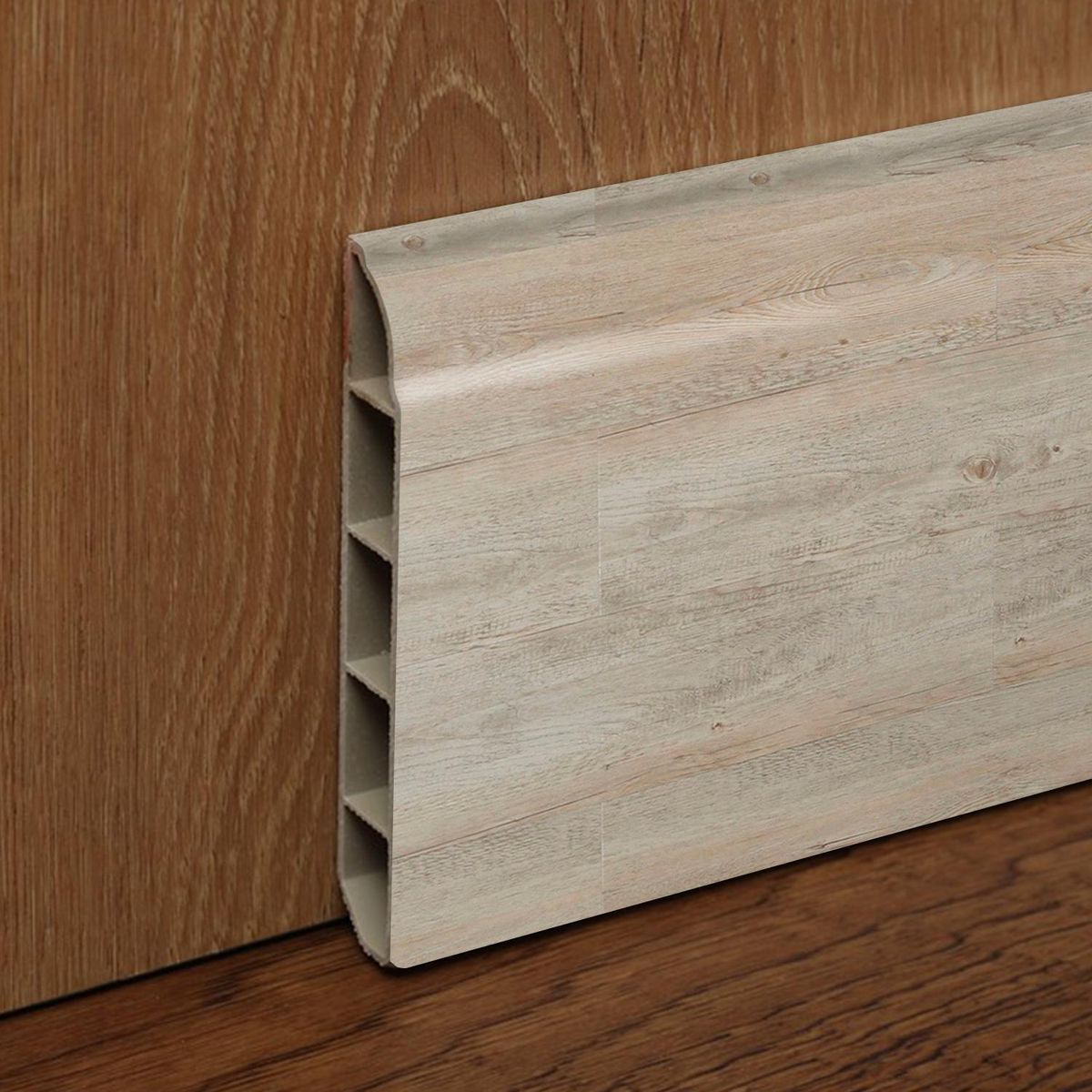 HOGA - Guardapolvo PVC 2mt x 80mm Color Beige Mandala.