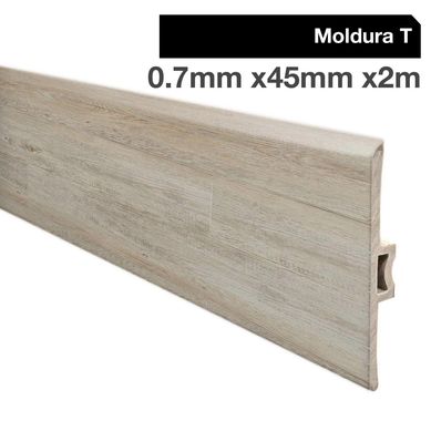 Moldura T PVC 2mt x 46mm Color Beige Mandala.