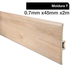 HOGA - Moldura T PVC 2mt x 46mm Color Arena.