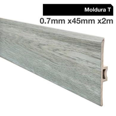 Moldura T PVC 2mt x 46mm Color Beige Milan.