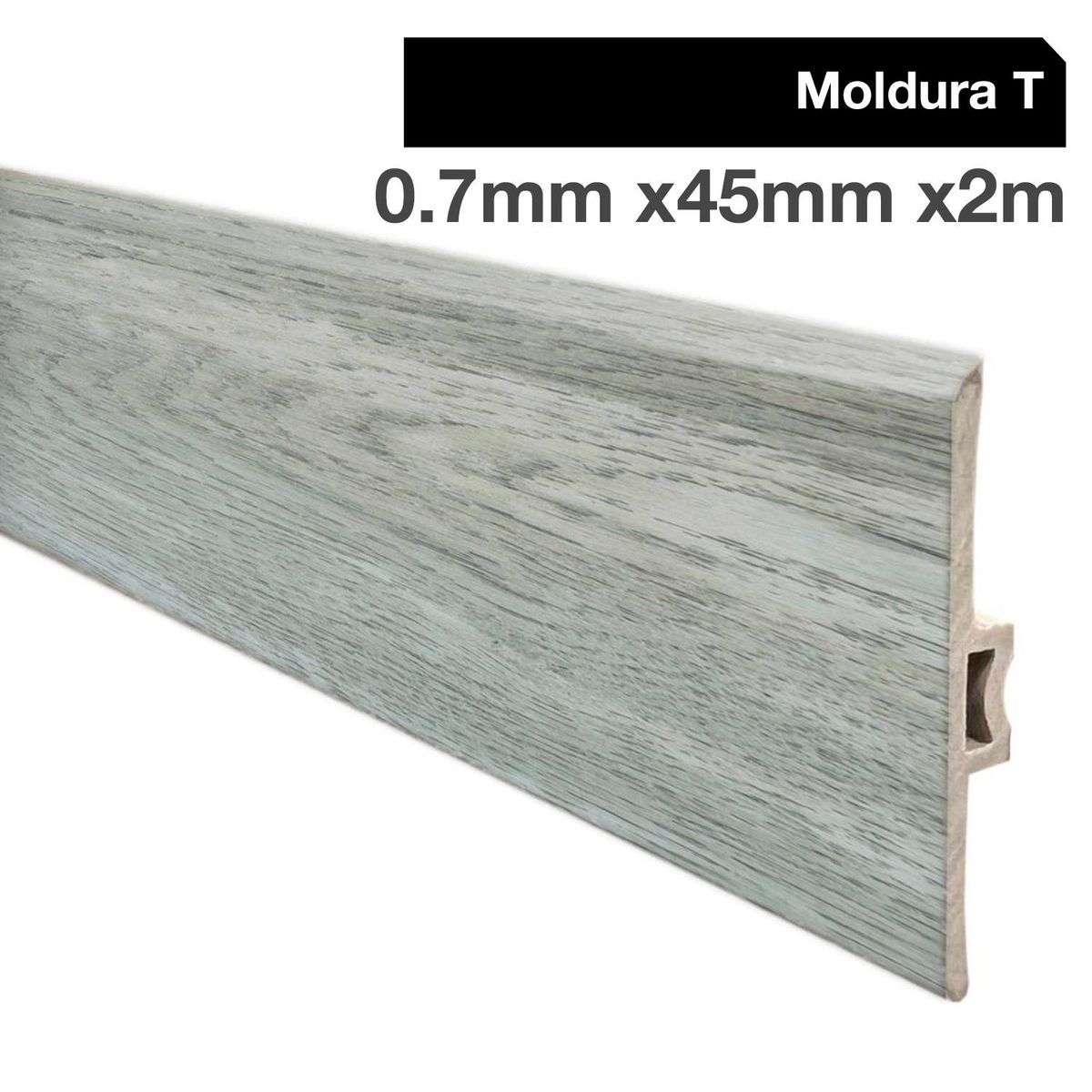 HOGA - Moldura T PVC 2mt x 46mm Color Beige Milan.