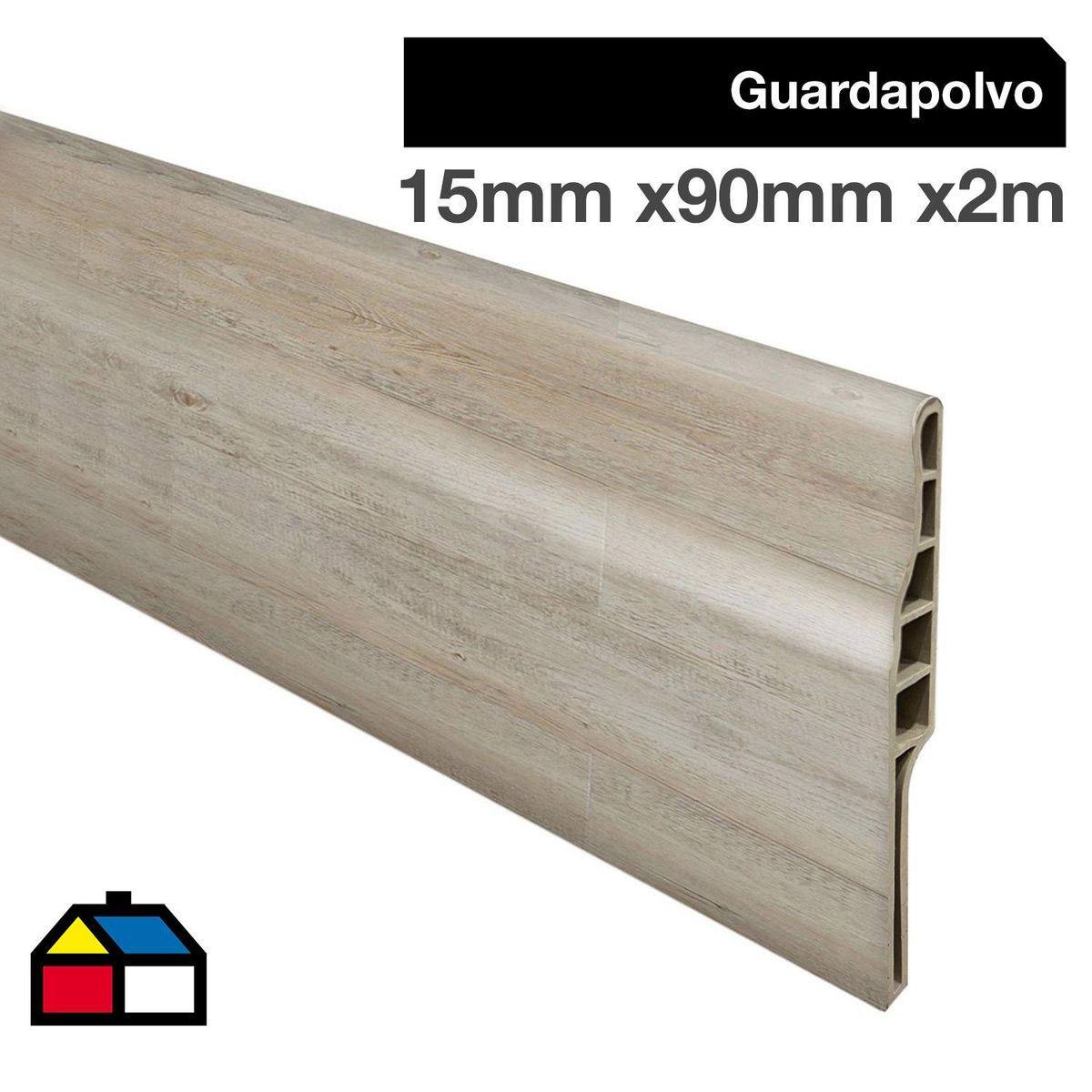 HOGA - Guardapolvo PVC 2mt x 90mm Color Beige Mandala.