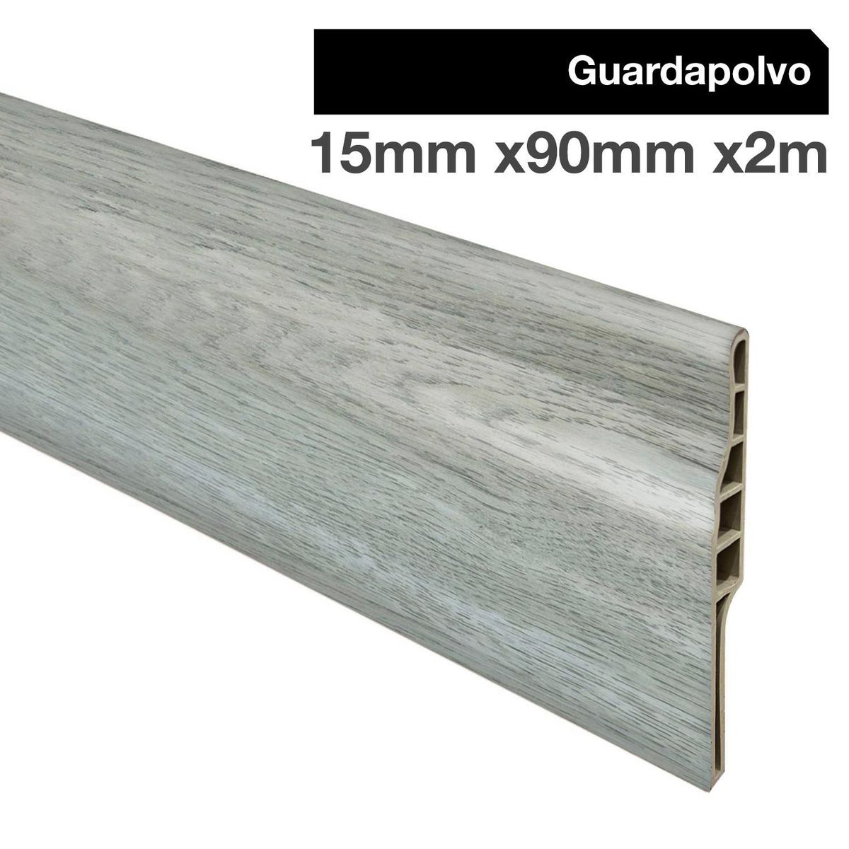 HOGA - Guardapolvo PVC 2mt x 90mm Color Beige Milan.