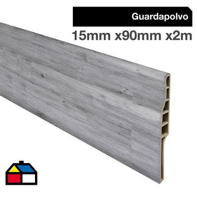 Guardapolvo PVC 2mt x 90mm Color Gris Londres.