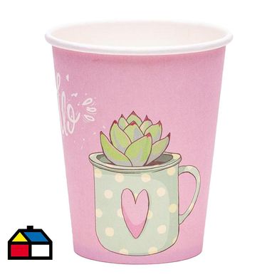 Vaso cactus 250 ml 6 unidades