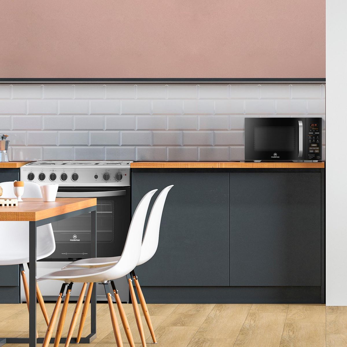 MADEMSA - Microondas Digital 28 litros Negro