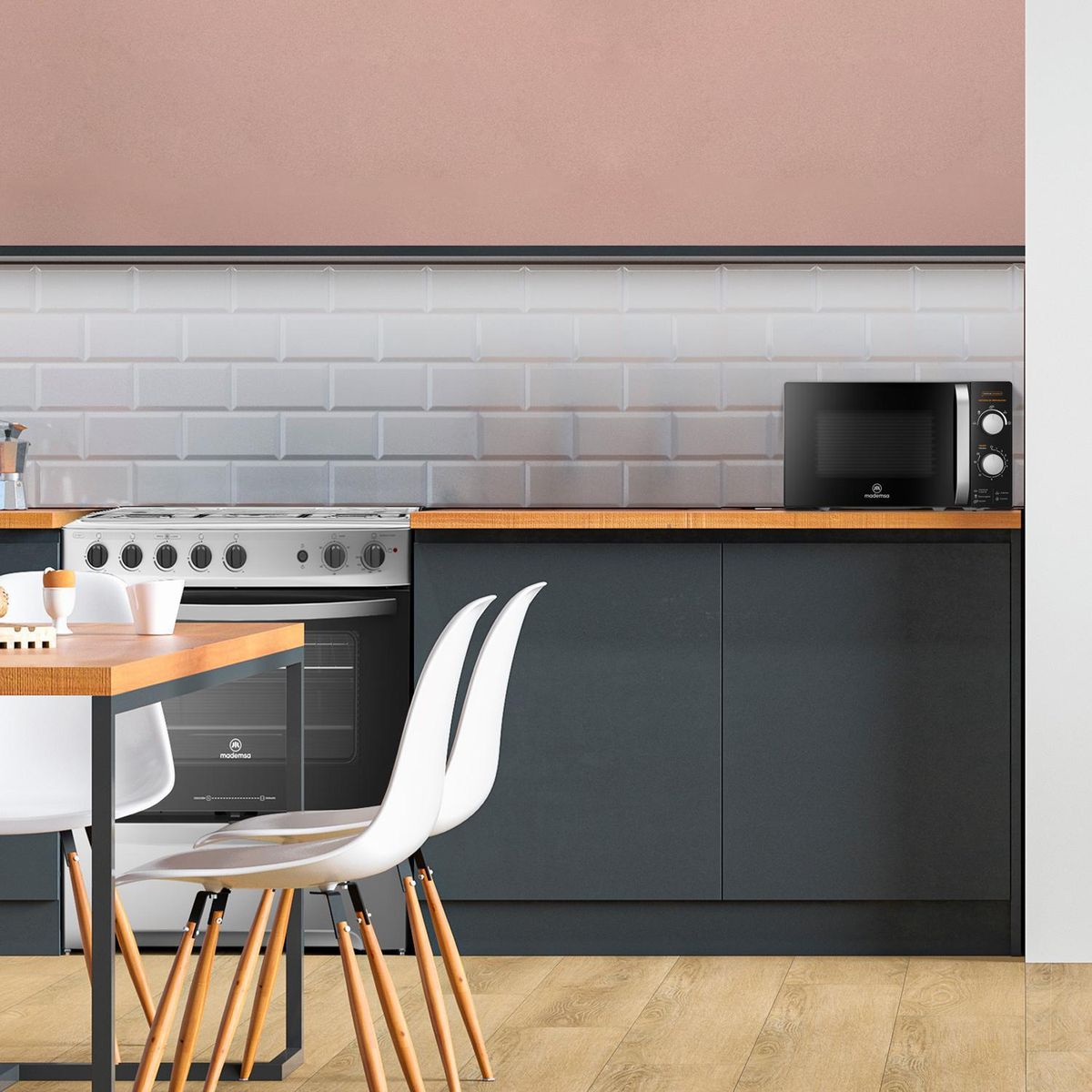 MADEMSA - Microondas Manual 20 litros Negro