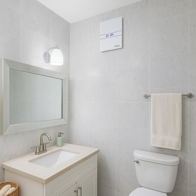 Imagen 2 del producto Extractor de Baño, Higrómetro, Digital, Frente Cristal, Timer, 120 mm.