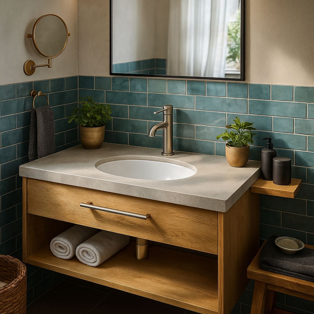 DOMSA - Pack de 3 Lavamanos Bajo Cubierta Forma Ovalada Loza 34x19.5x47 cm Blanco