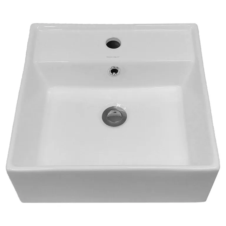 Lavamanos Sobrepuesto Forma Rectangular Loza 42x15x41 cm Blanco