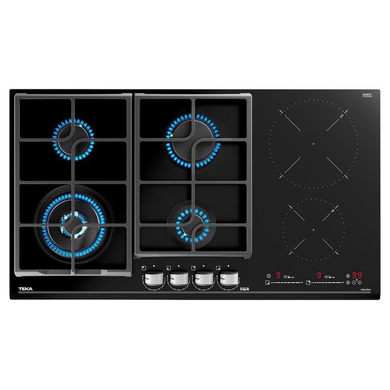 TEKA Encimera Gas Licuado 6 Platos Negro JZC 96342 BBB BK