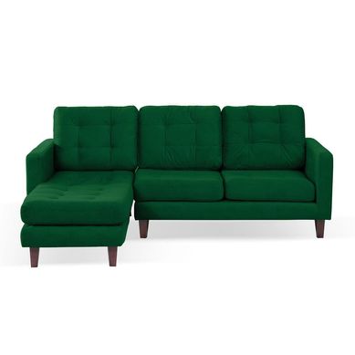 Sof Chaiselong izquierdo napoles tela velvet verde