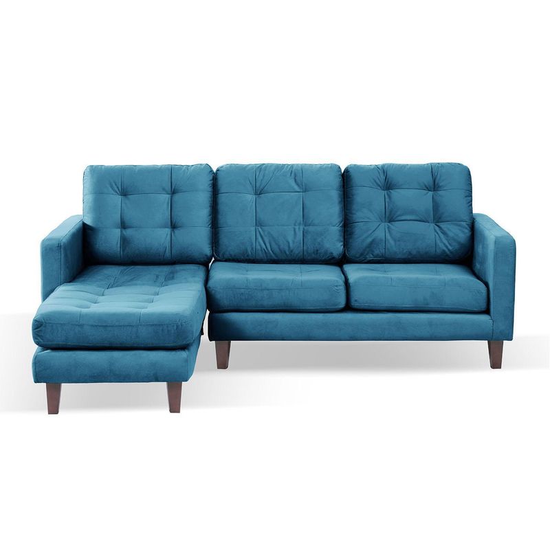 LATAM HOME - Sofá Chaiselong izquierdo napoles tela velvet