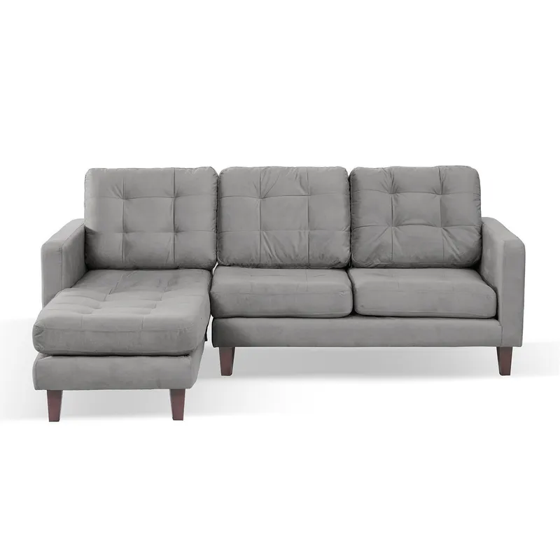 LATAM HOME - Sofá Chaiselong izquierdo napoles tela velvet