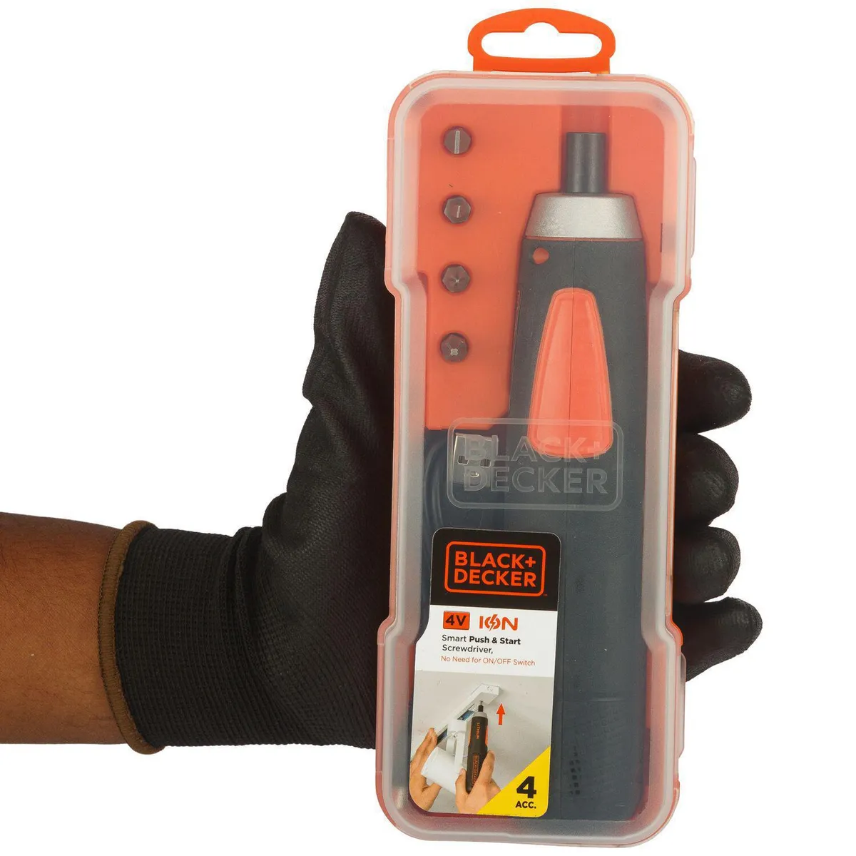 BLACK+DECKER - Atornillador inalambrico 4V + 4 Puntas