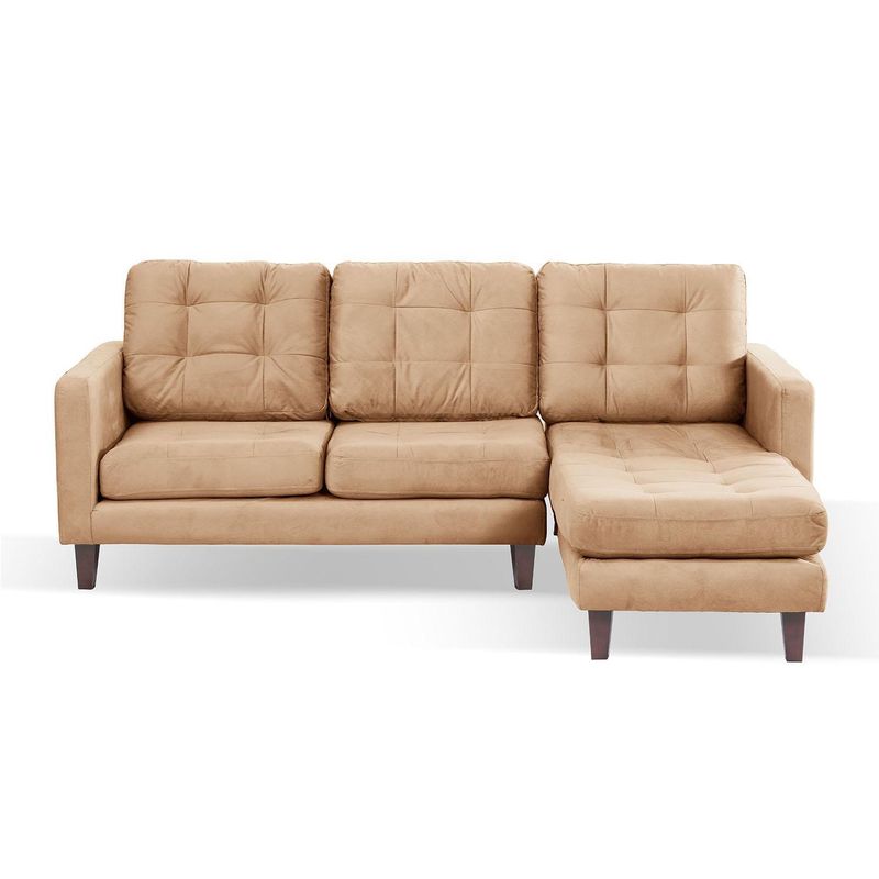 LATAM HOME - Sofá Chaiselong Derecho Nápoles Tela Velvet