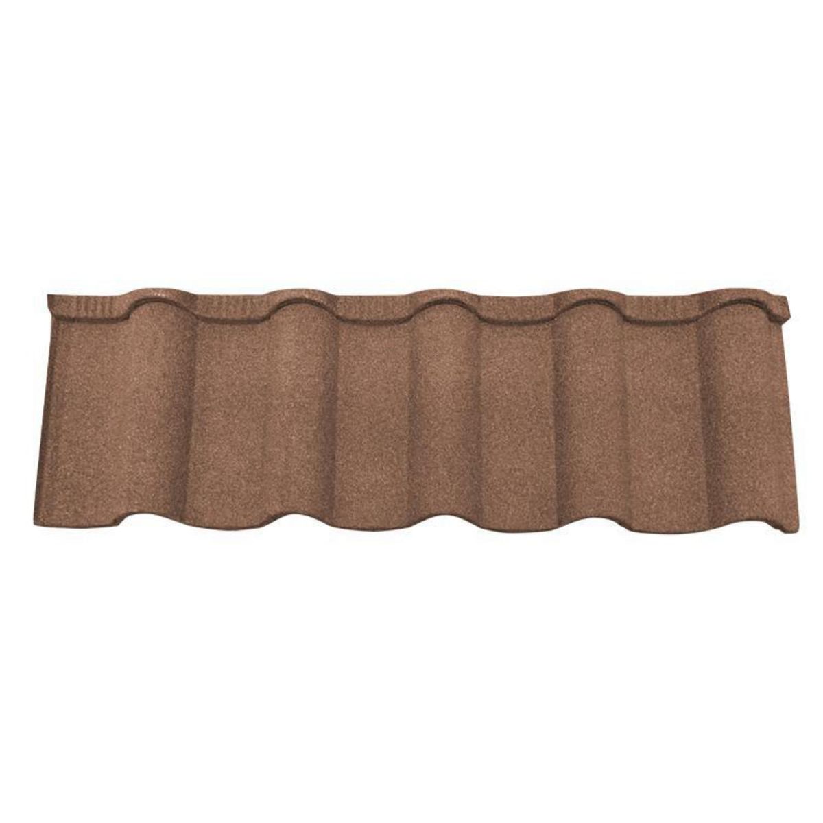 GHS - Teja Gravillada Acero Recubierto 134x42 cm 0.4 mm Café