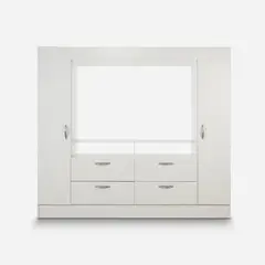 CIC - Clóset Baker Tv 55" 2 Puerta(s) 4 Cajón(es) 4 Repisa(s) 200x178.5x46.5 cm Blanco