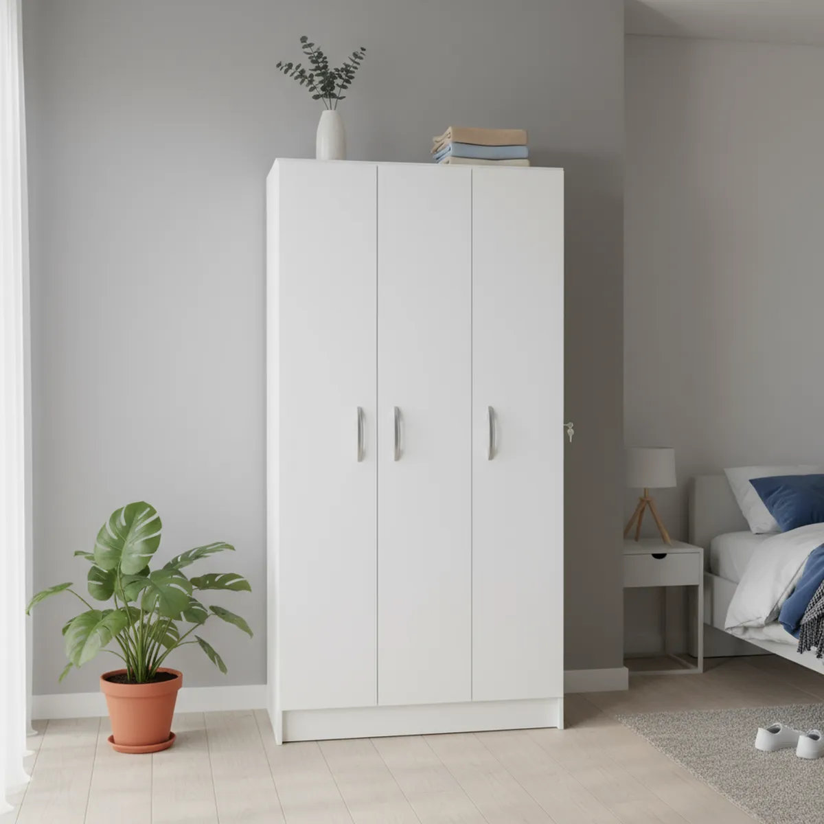 CIC - Clóset Pasco 3 Puerta(s) 2 Repisa(s) 79xx38 cm Blanco