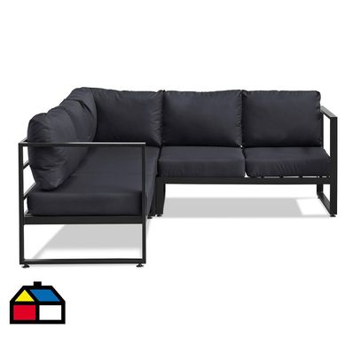 Juego de Living de Terraza Ulmo 5 Personas Grafito