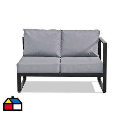 Sof terraza 2 cuerpos ulmo derecho gris perla
