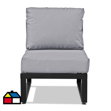 Butaca ulmo central gris perla