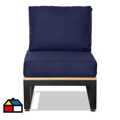 Butaca central arrayn nogal azul