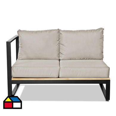 Sof terraza 2 cuerpos izquierdo arrayn nogal beige