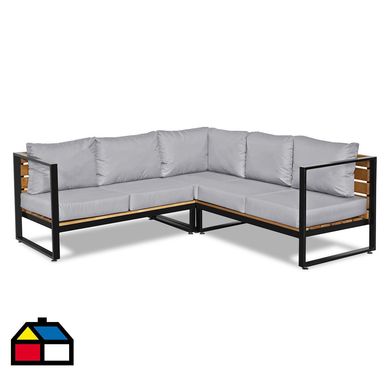 Juego de Living de Terraza Arrayn 5 Personas Gris Perla
