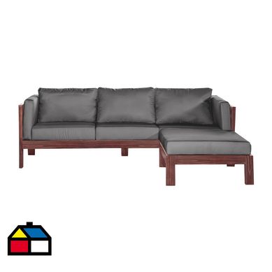Juego de Living de Terraza Laurel 4 Personas Cereza/Grafito