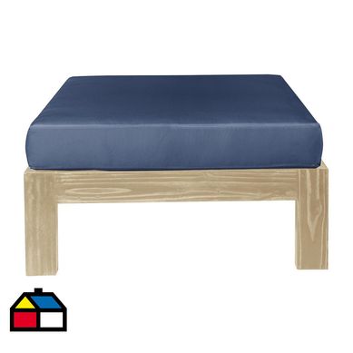 Pouf laurel natural azul Azul