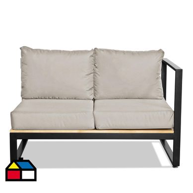 Sof terraza 2 cuerpos derecho arrayn nogal beige