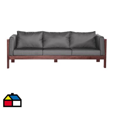 Sof terraza 3 cuerpos laurel cereza grafito