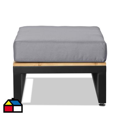 Pouf arrayn nogal-gris perla Gris Perla