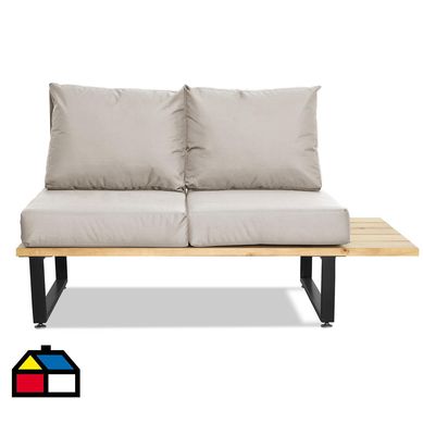 Sof terraza 2 cuerpos derecho maitn nogal beige