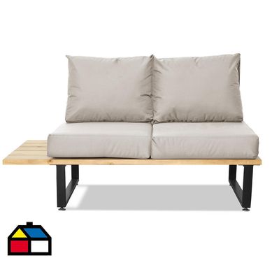 Sof terraza 2 cuerpos izquierdo maitn nogal beige