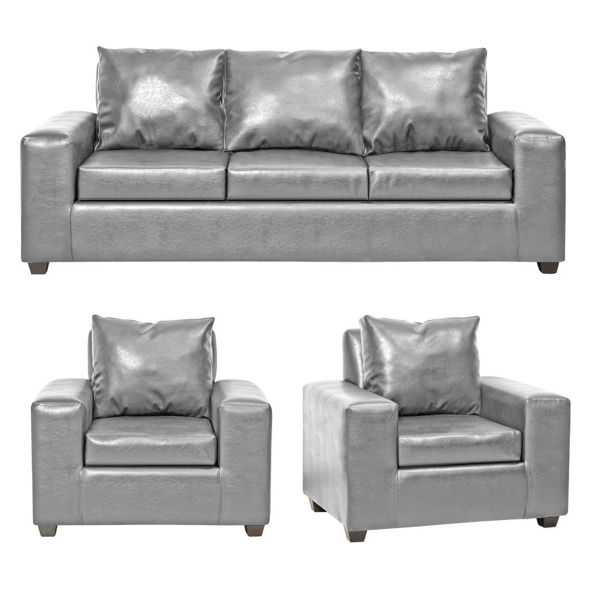 INTERMUEBLES - Living 5 cuerpos Kahlo 225x86x80 cm Gris