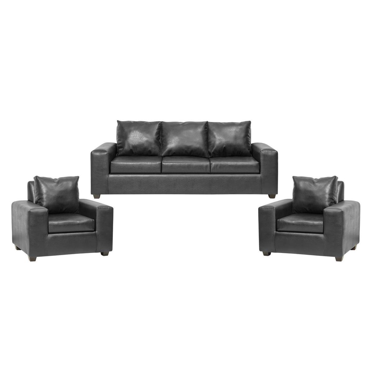 INTERMUEBLES - Living 3 cuerpos Kahlo 225x86x80 cm Negro